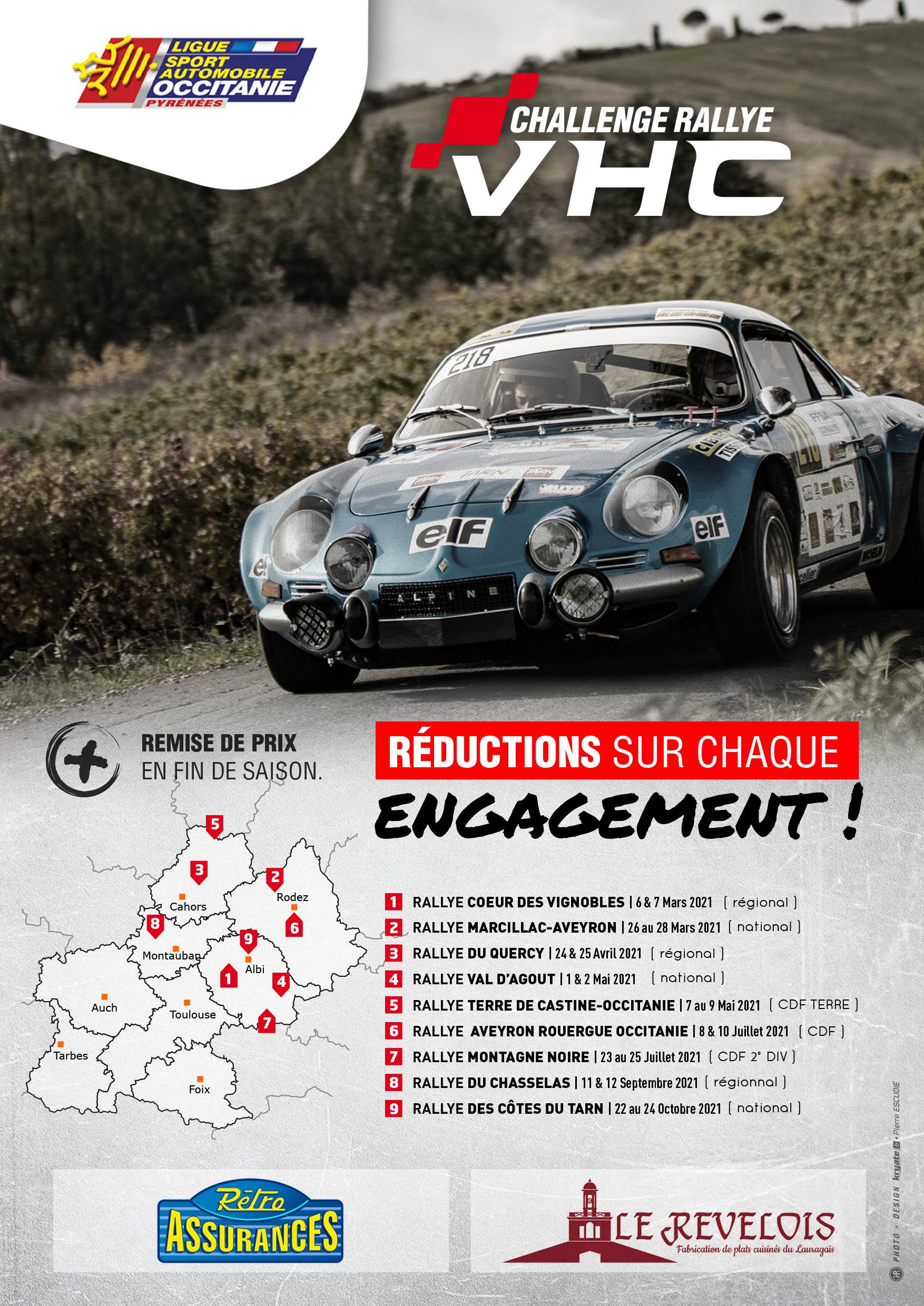 Calendrier Ligue du Sport Automobile Occitanie Pyrénées